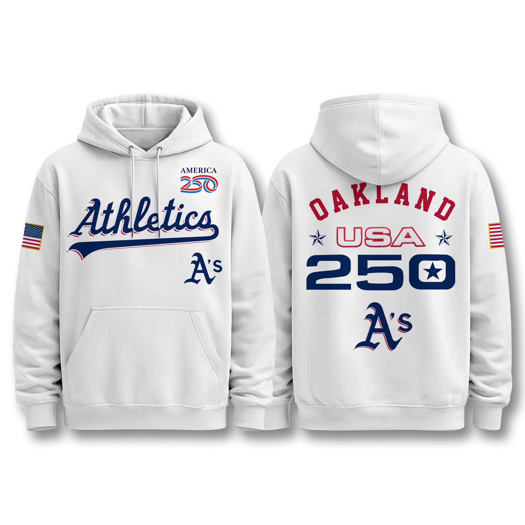 Oakland Athletics USA 250 Birthday Hoodie 1 Oakland Athletics USA 250 Birthday Hoodie 1
