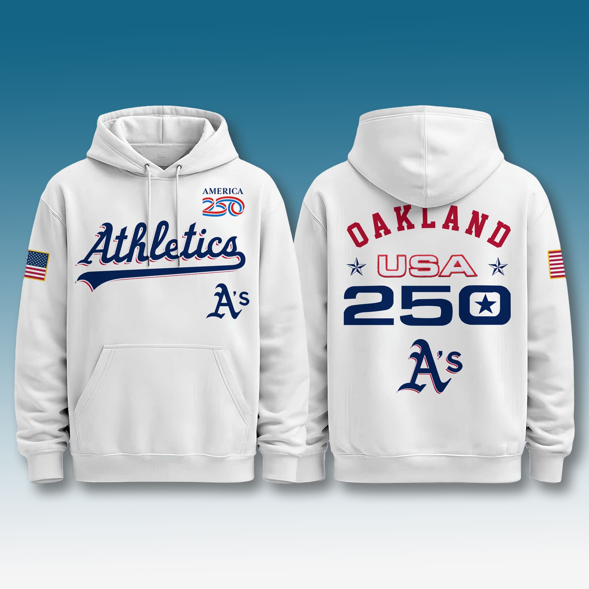 Oakland Athletics USA 250 Birthday Hoodie 2 Oakland Athletics USA 250 Birthday Hoodie 2