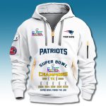 Patriots 7-time Super Bowl Champions Quarter Zip Hoodie