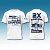 Seahawks 2 time Super Bowl Champs T Shirt 1