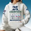 Seahawks 2X SuperBowl Champions 2014 2025 Waffle Hoodie