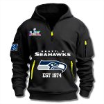Seahawks Super Bowl LX Est 1974 Zip Hoodie