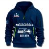 Seahawks Super Bowl LX Est 1974 Zip Hoodie 2