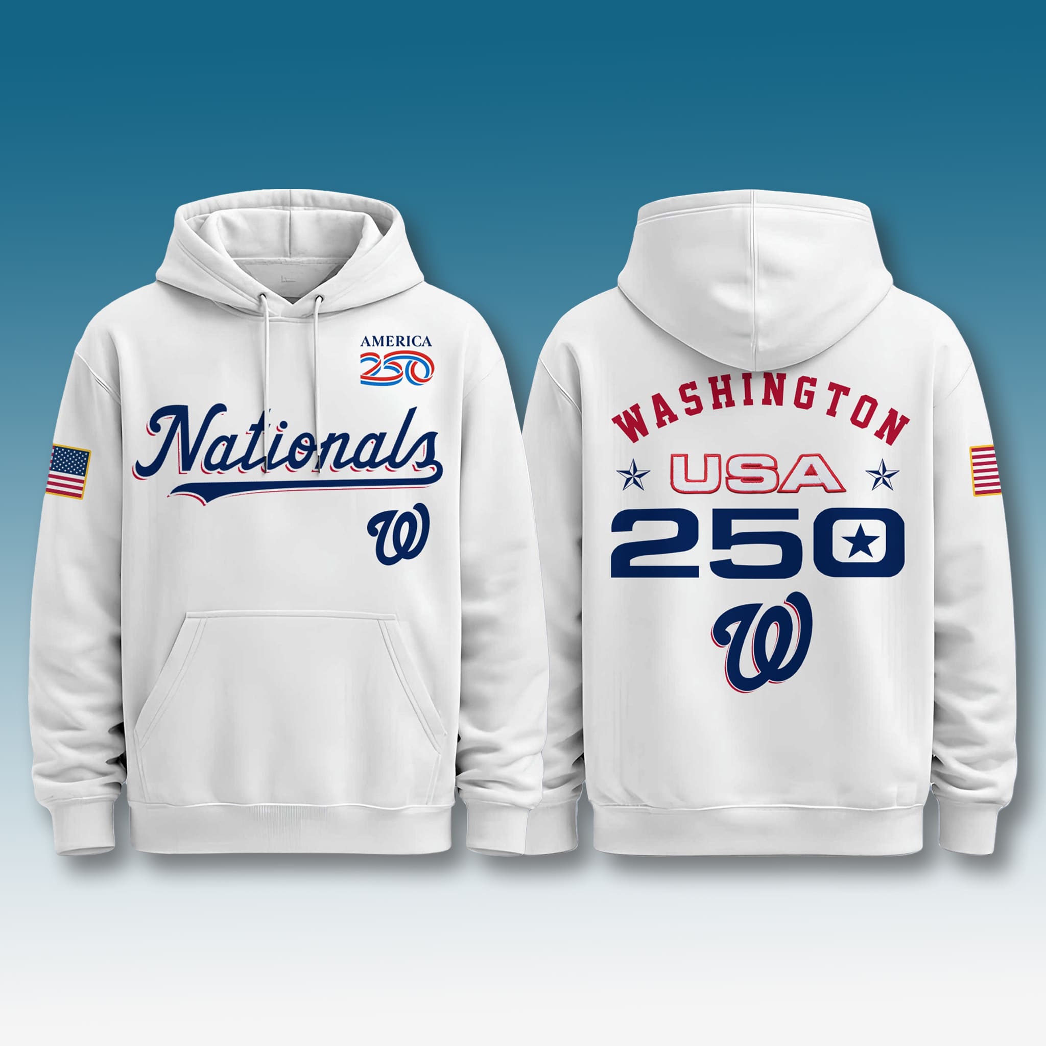 Washington Nationals USA 250 Birthday Hoodie 1 Washington Nationals USA 250 Birthday Hoodie 1