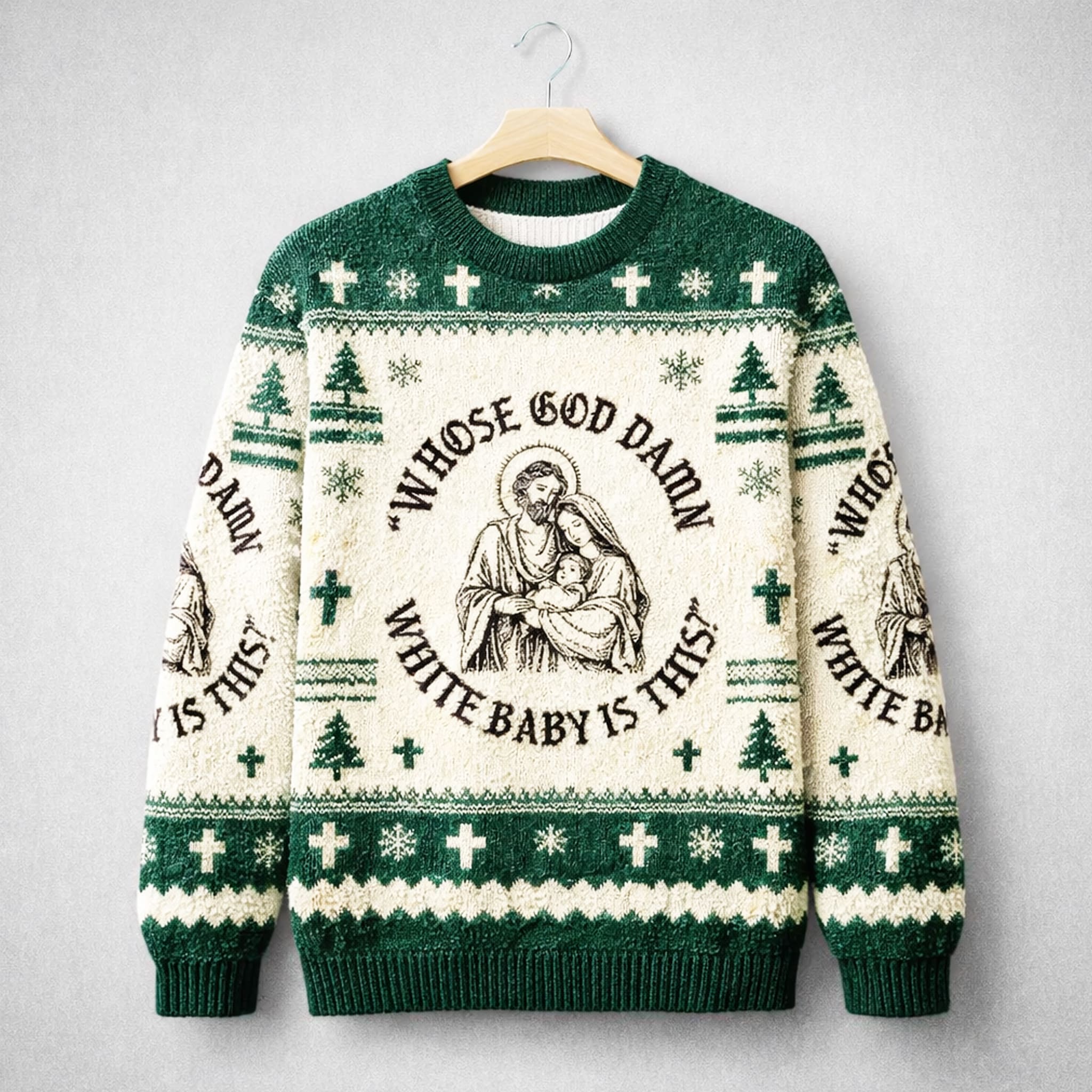 Whose Goddamn White Baby Is This Ugly Christmas Sweater 1 Whose Goddamn White Baby Is This Ugly Christmas Sweater 1