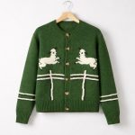 Andrew Garfield Sheep Green Cardigan Sweater