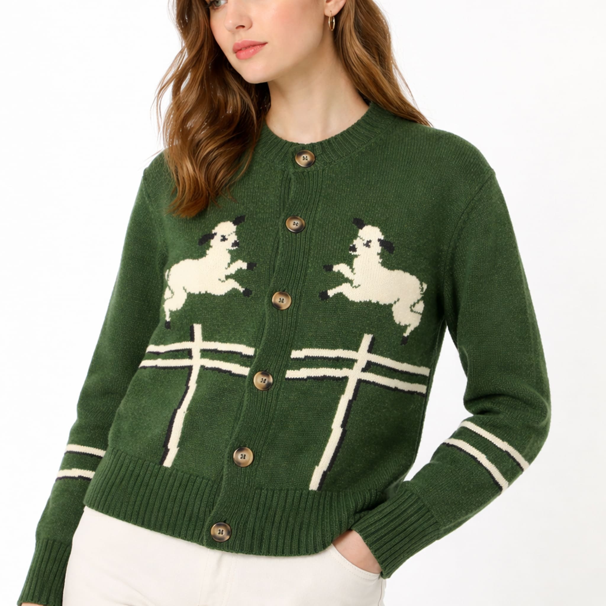 Andrew Garfield Sheep Green Cardigan Sweater 2 Andrew Garfield Sheep Green Cardigan Sweater