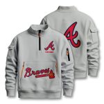 Atlanta Braves Custom Quarter Zip Sweatshirt