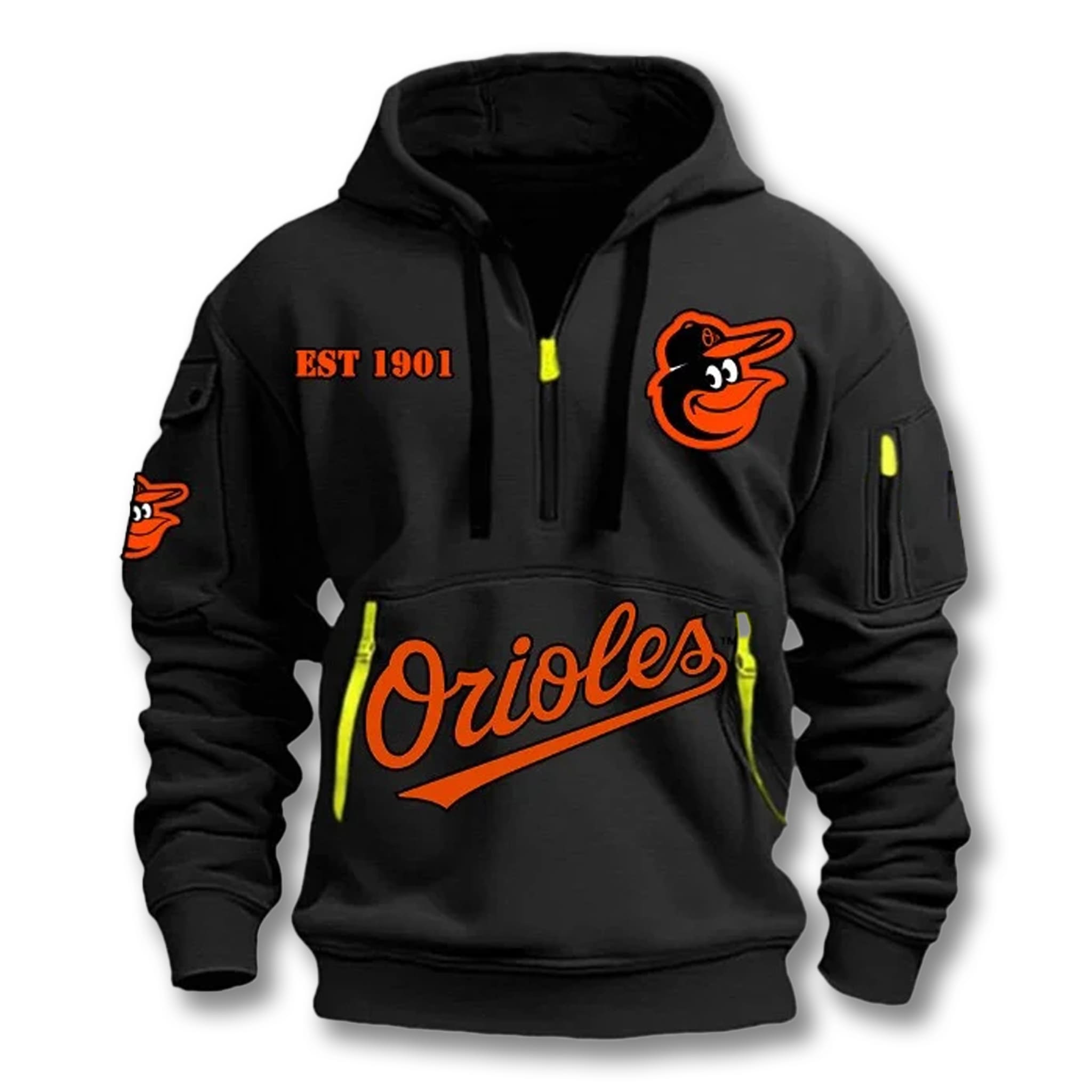 Baltimore Orioles EST 1901 Quarter Zip Hoodie 2 Baltimore Orioles EST 1901 Quarter Zip Hoodie 2