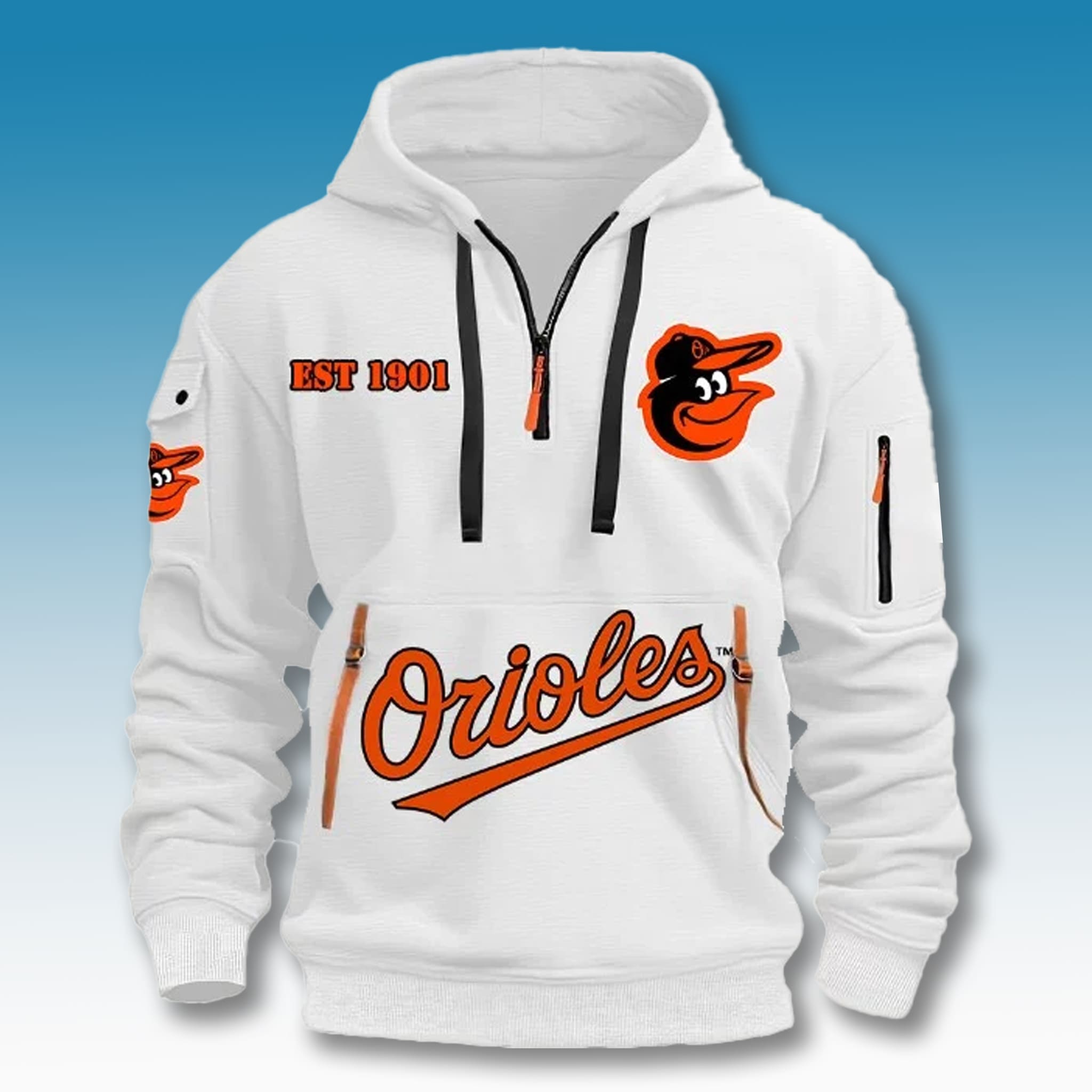 Baltimore Orioles EST 1901 Quarter Zip Hoodie 3 Baltimore Orioles EST 1901 Quarter Zip Hoodie 3