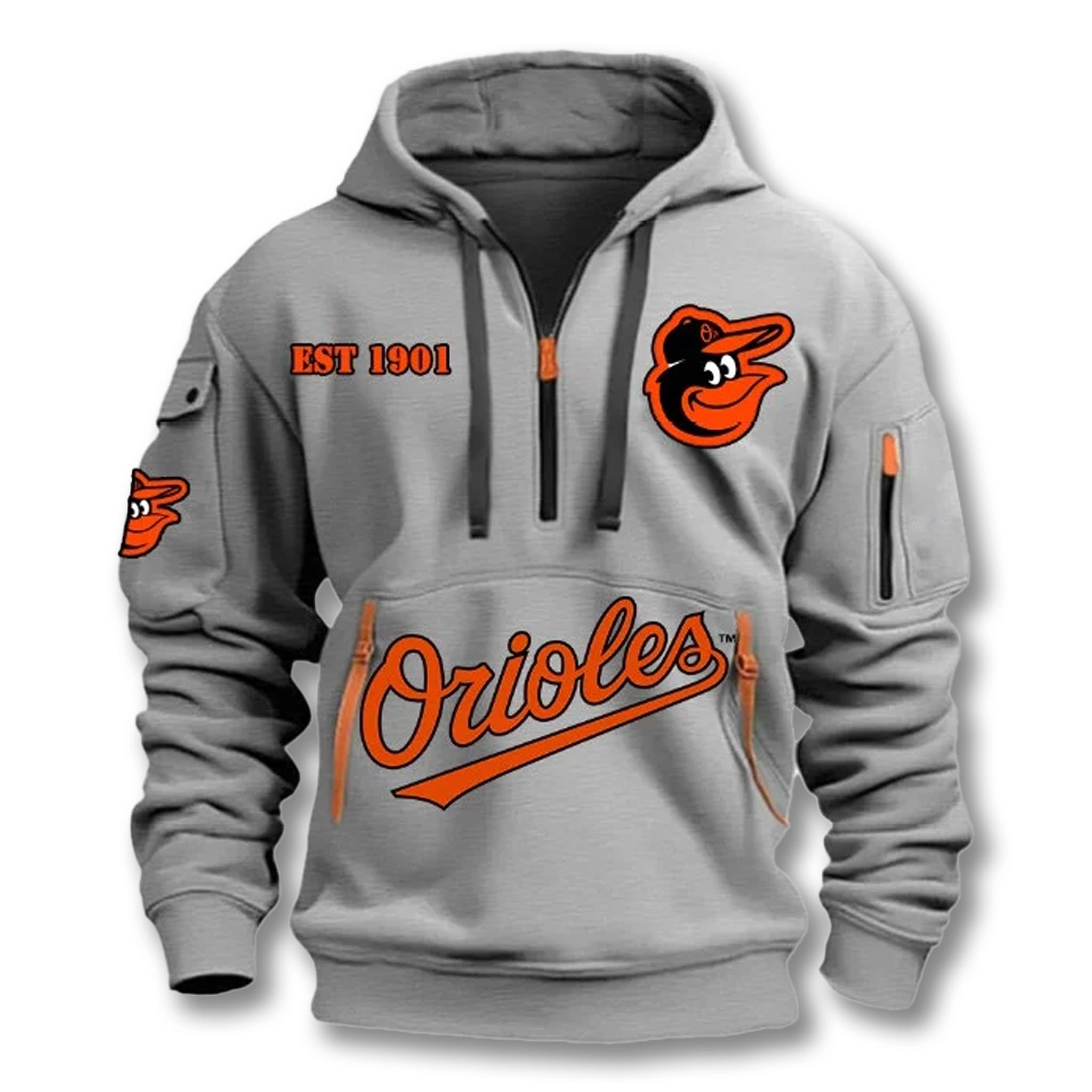 Baltimore Orioles EST 1901 Quarter Zip Hoodie 4 Baltimore Orioles EST 1901 Quarter Zip Hoodie