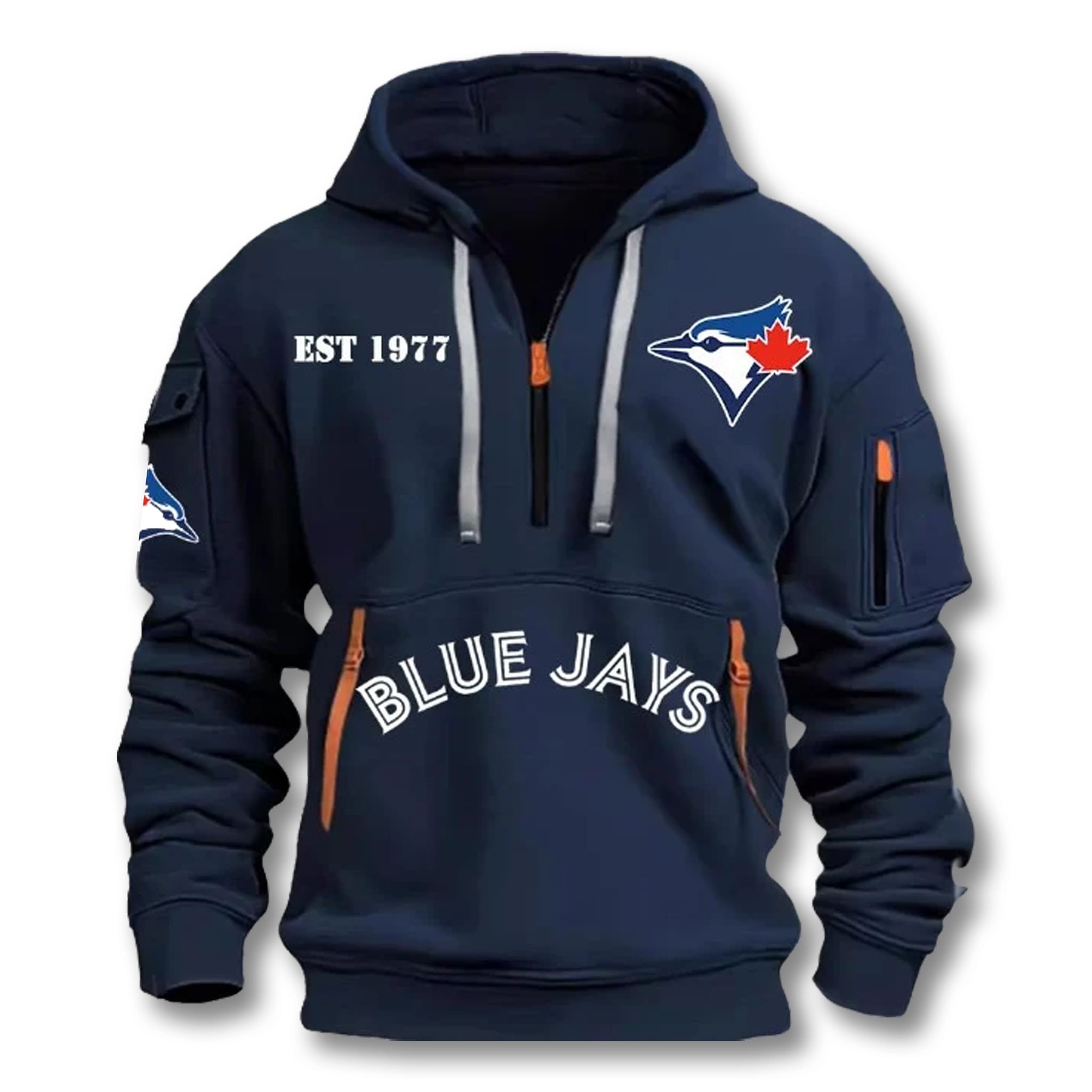 Blue Jays Established 1977 Quarter Zip Hoodie 1 Blue Jays Established 1977 Quarter Zip Hoodie 1