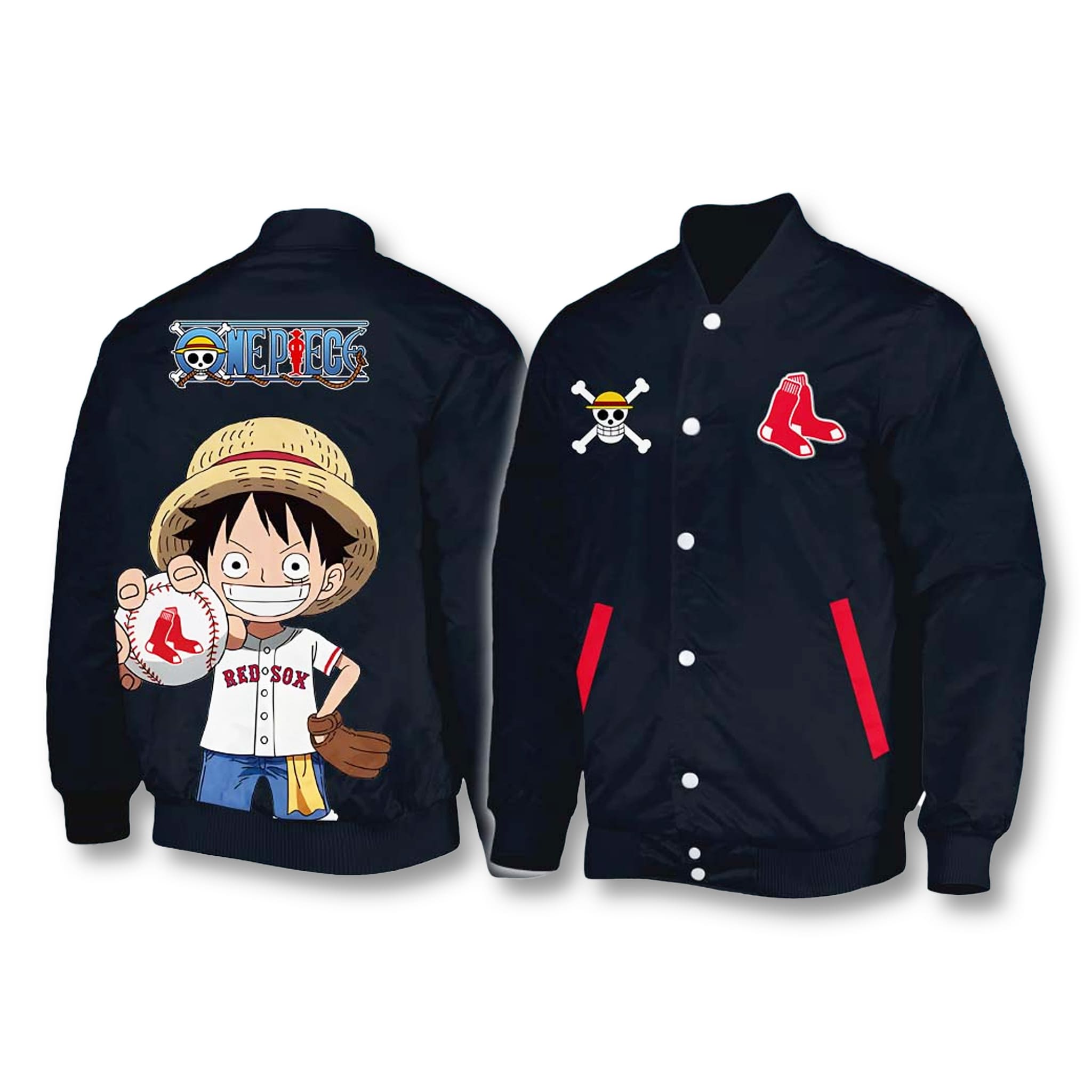 Boston Red Sox One Piece 2026 Varsity Jacket 2 Boston Red Sox One Piece 2026 Varsity Jacket