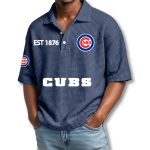 Chicago Cubs EST 1876 Waffle Polo Shirt