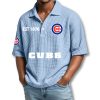 Chicago Cubs EST 1876 Waffle Polo Shirt 5 Chicago Cubs EST 1876 Waffle Polo Shirt 2