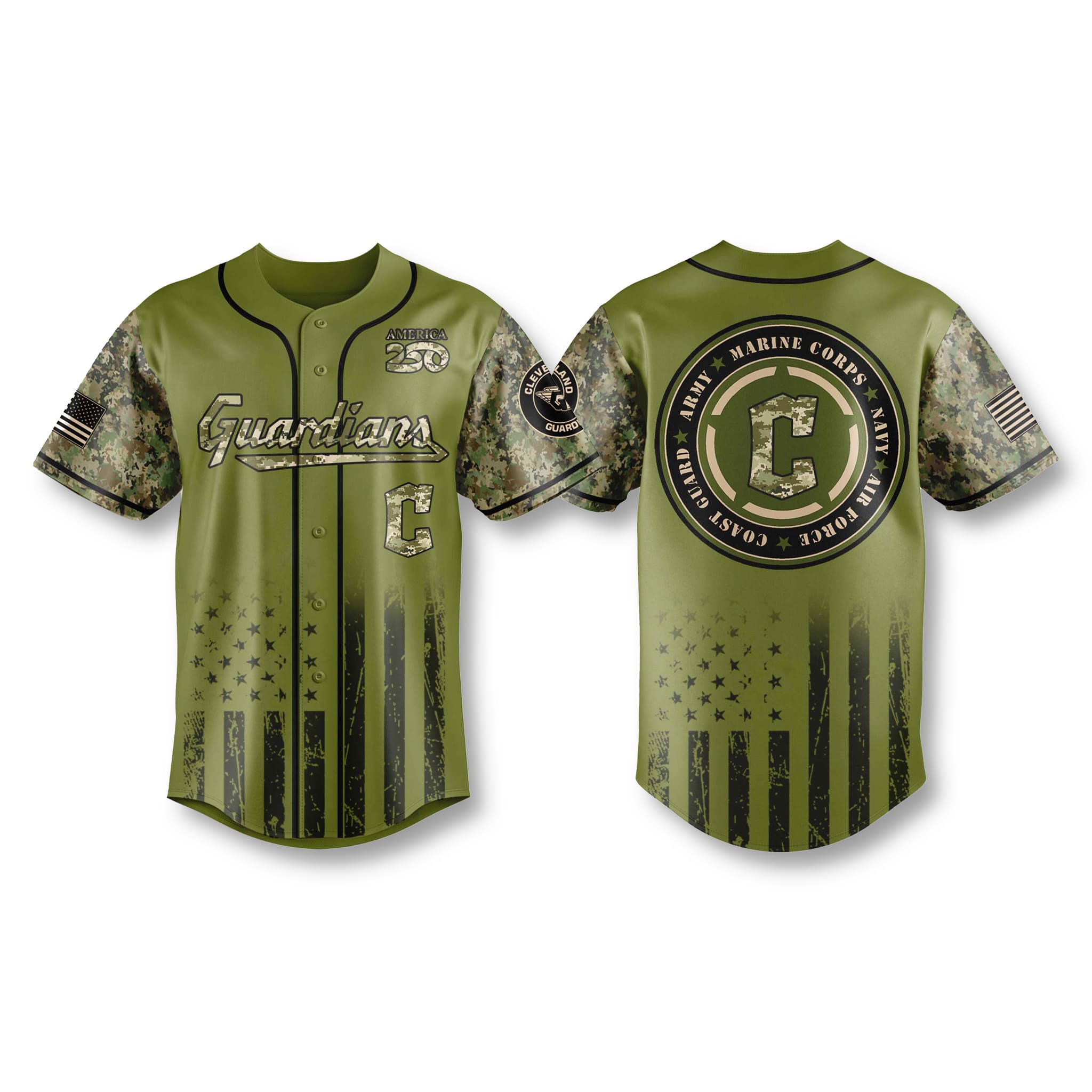 Cleveland Guardians 2026 Military Appreciation Camo Jersey 2 Cleveland Guardians 2026 Military Appreciation Camo Jersey 2