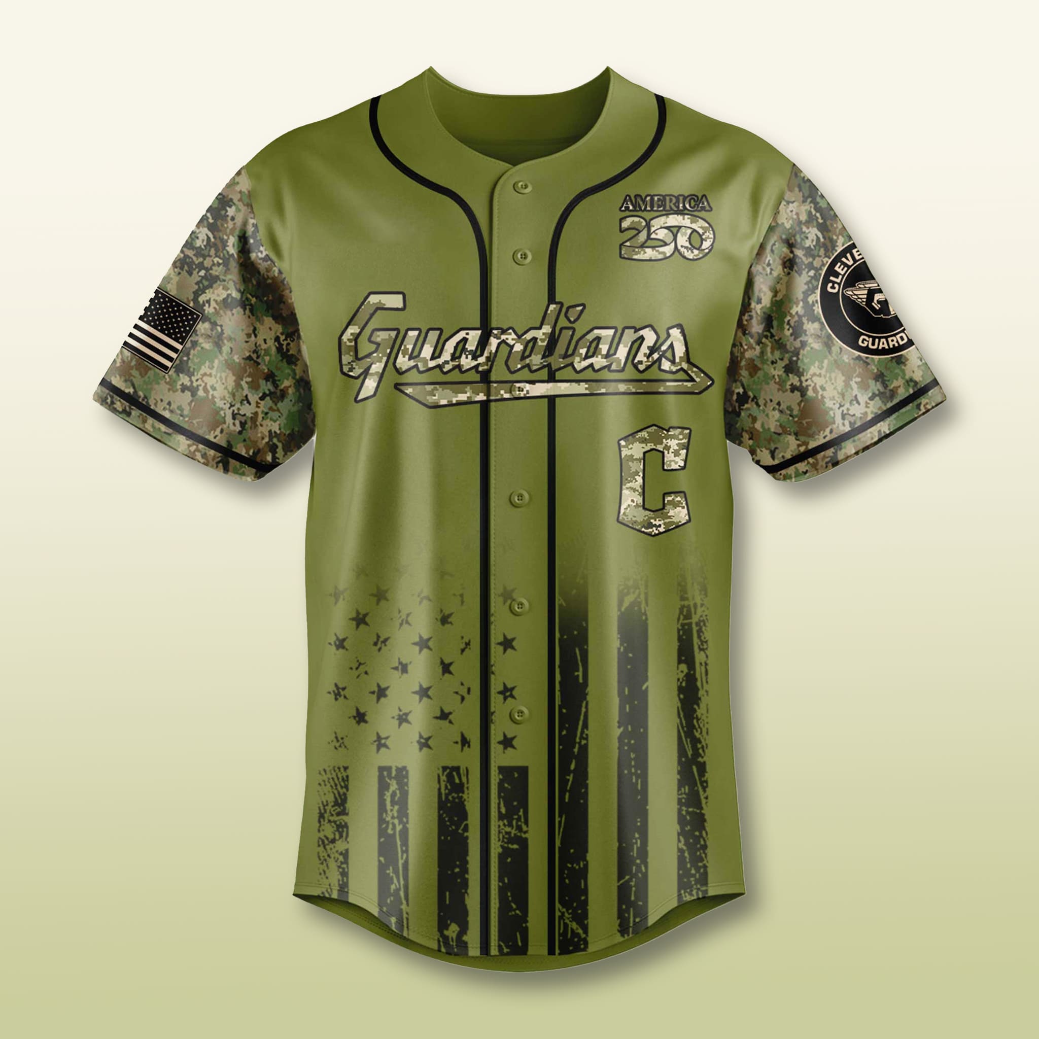 Cleveland Guardians 2026 Military Appreciation Camo Jersey 3 Cleveland Guardians 2026 Military Appreciation Camo Jersey