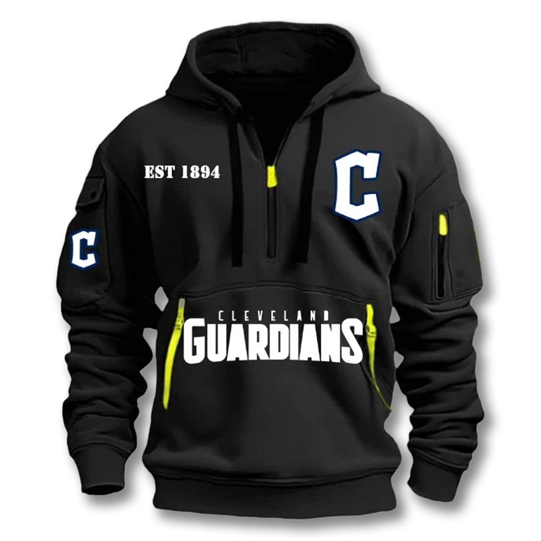 Cleveland Guardians EST 1894 Quarter Zip Hoodie 2 Cleveland Guardians EST 1894 Quarter Zip Hoodie 2