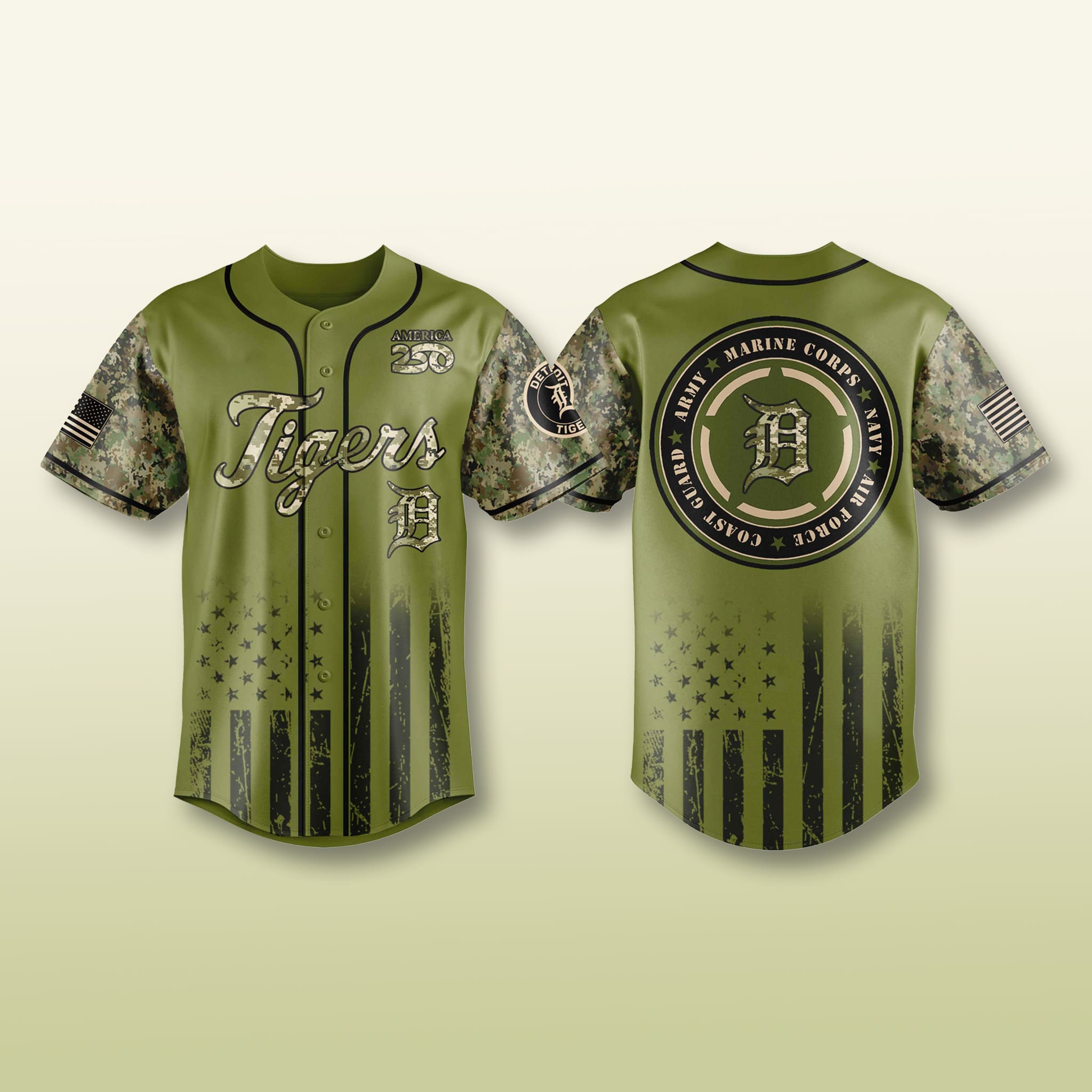 Detroit Tigers 2026 Military Appreciation Camo Jersey 2 Detroit Tigers 2026 Military Appreciation Camo Jersey 2