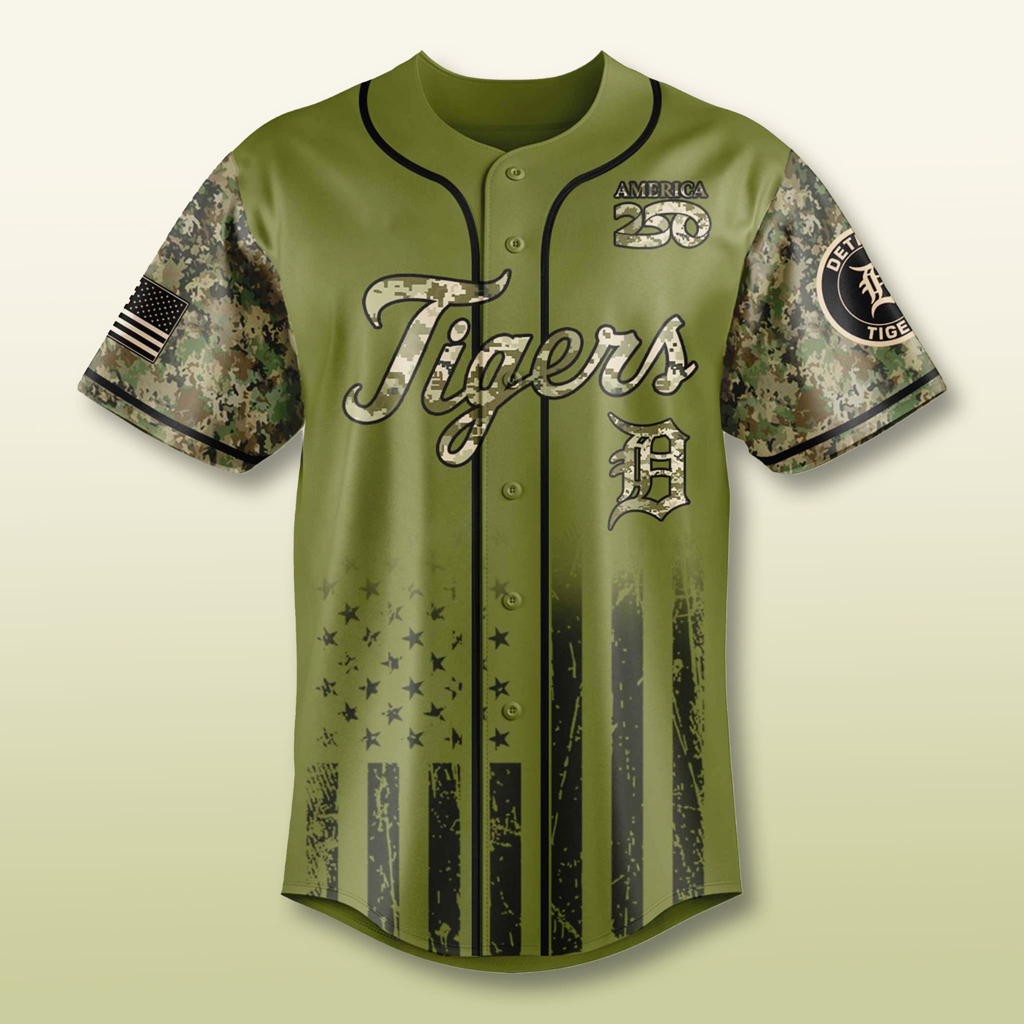 Detroit Tigers 2026 Military Appreciation Camo Jersey 3 Detroit Tigers 2026 Military Appreciation Camo Jersey