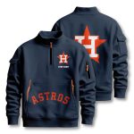 Houston Astros Custom Quarter Zip Sweatshirt