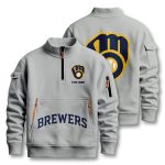 Milwaukee Brewers Custom Quarter Zip Sweatshirt