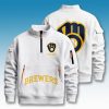 Milwaukee Brewers Custom Quarter Zip Sweatshirt 3