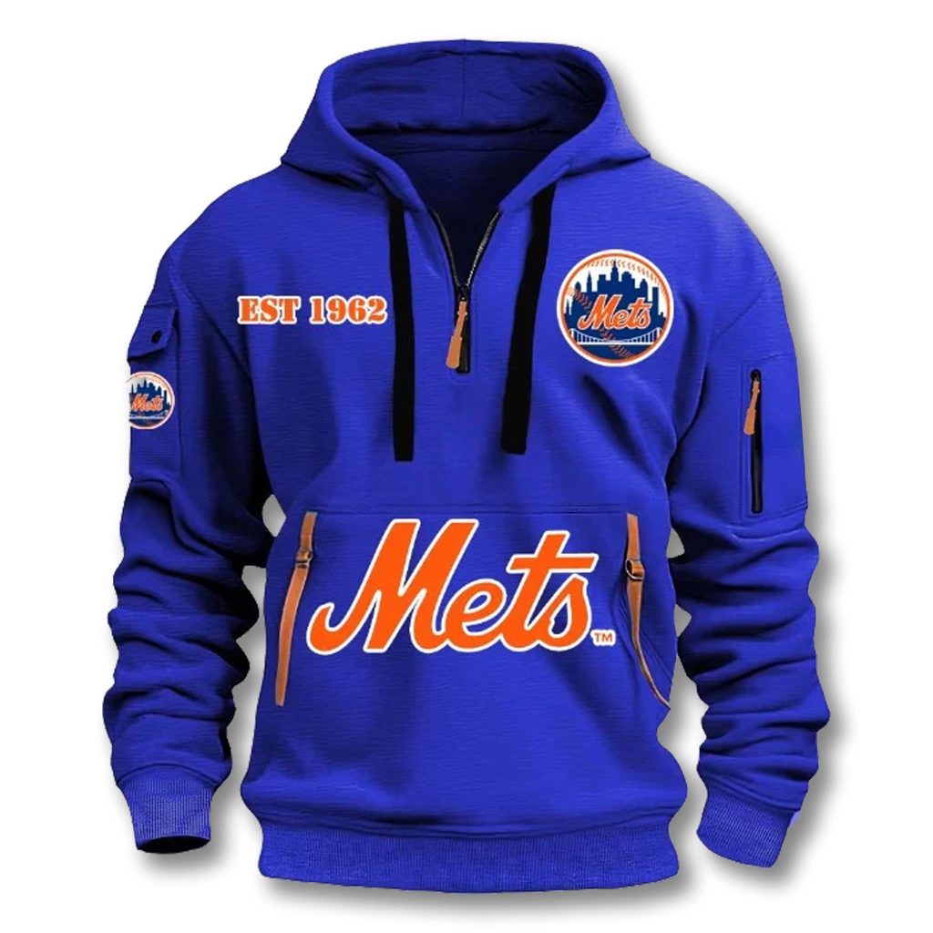 New York Mets Established 1962 Quarter Zip Hoodie
