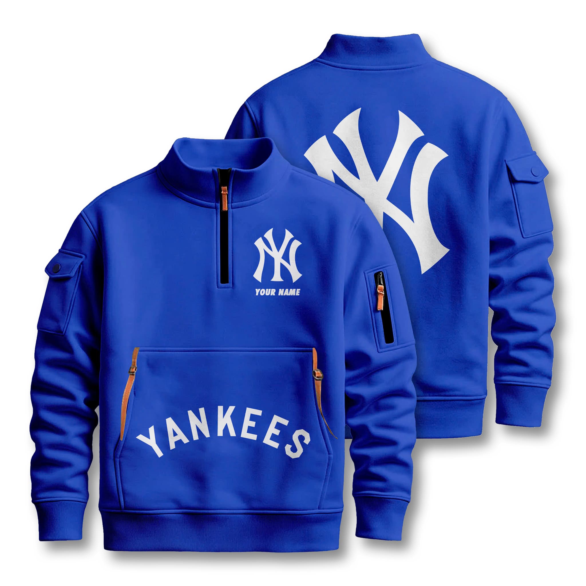 New York Yankees Custom Quarter Zip Sweatshirt 5 New York Yankees Custom Quarter Zip Sweatshirt