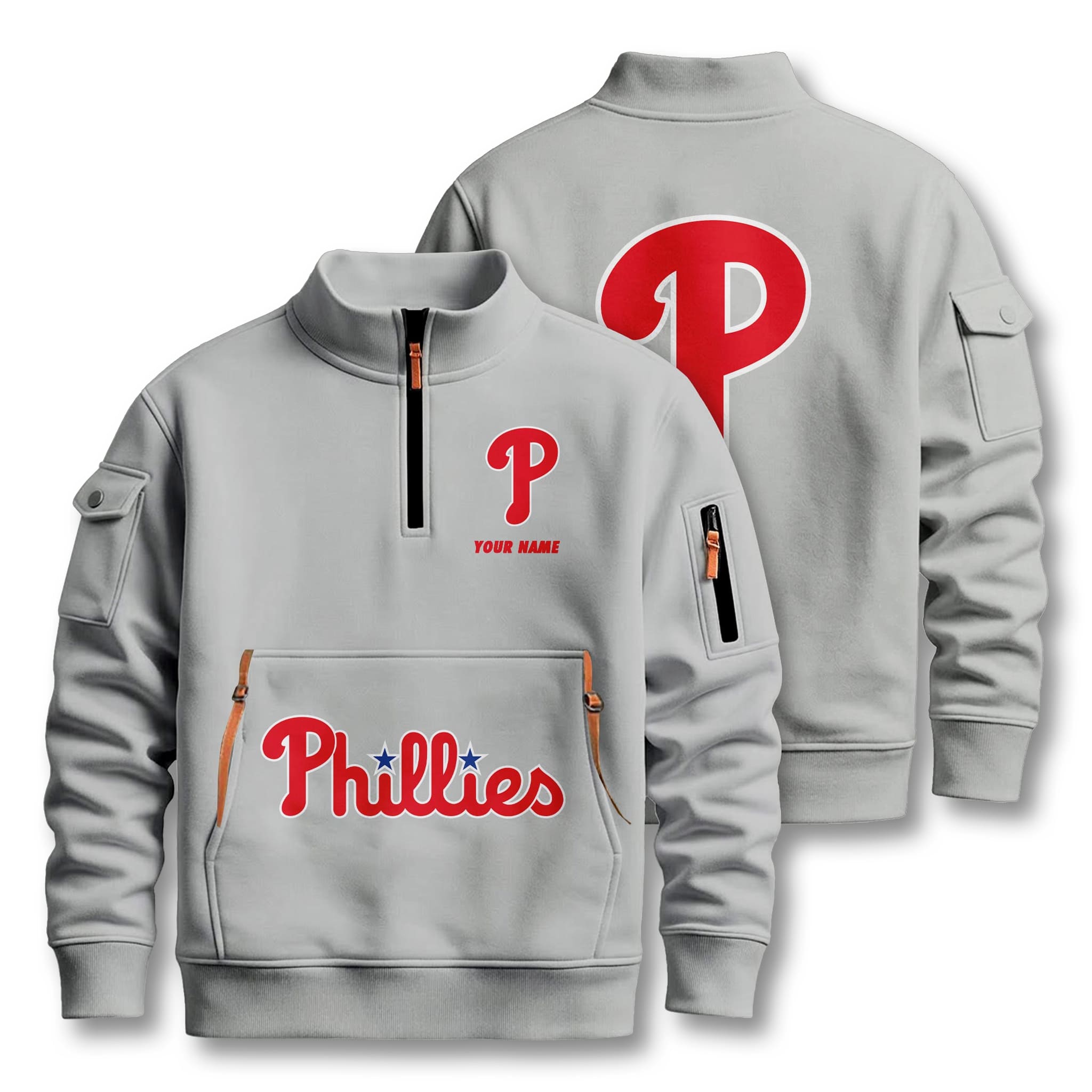 Philadelphia Phillies Custom Quarter Zip Sweatshirt 1 Philadelphia Phillies Custom Quarter Zip Sweatshirt 1