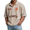 SF Giants EST 1883 Waffle Polo Shirt 3