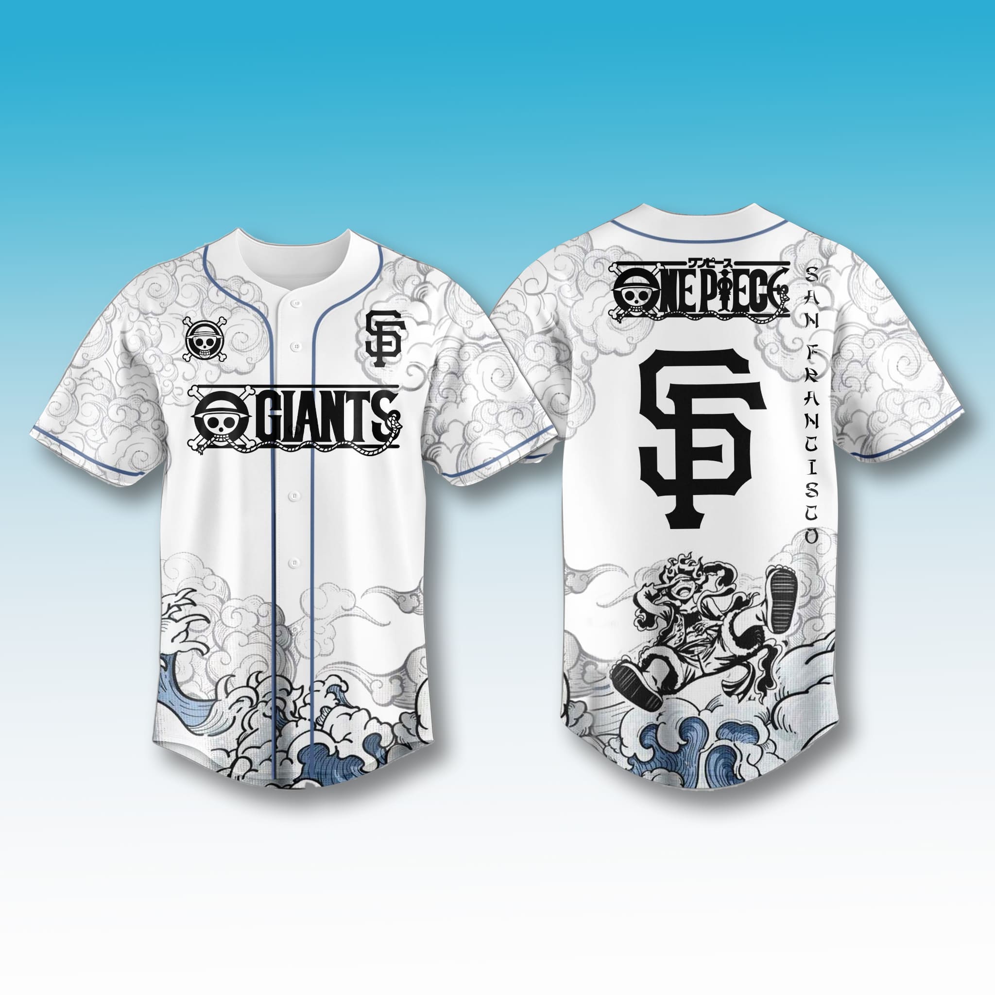 SF Giants One Piece Luffy Gear 5 Jersey 2026 1 SF Giants One Piece Luffy Gear 5 Jersey 2026 1