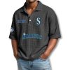Seattle Mariners EST 1977 Waffle Polo Shirt 1