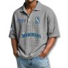 Seattle Mariners EST 1977 Waffle Polo Shirt