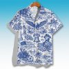 USA 250th Anniversary Toile De Jouy Patriotic Hawaiian Shirt