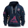 Atlanta Braves 150th Anniversary Quarter Zip Hoodie 4 Atlanta Braves 150th Anniversary Quarter Zip Hoodie 3