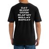 Eat Sleep Ough Slap My Bellay Repeat T Shirt 15