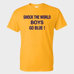 Michigan Basketball Shock The World Boys Go Blue Shirt 1