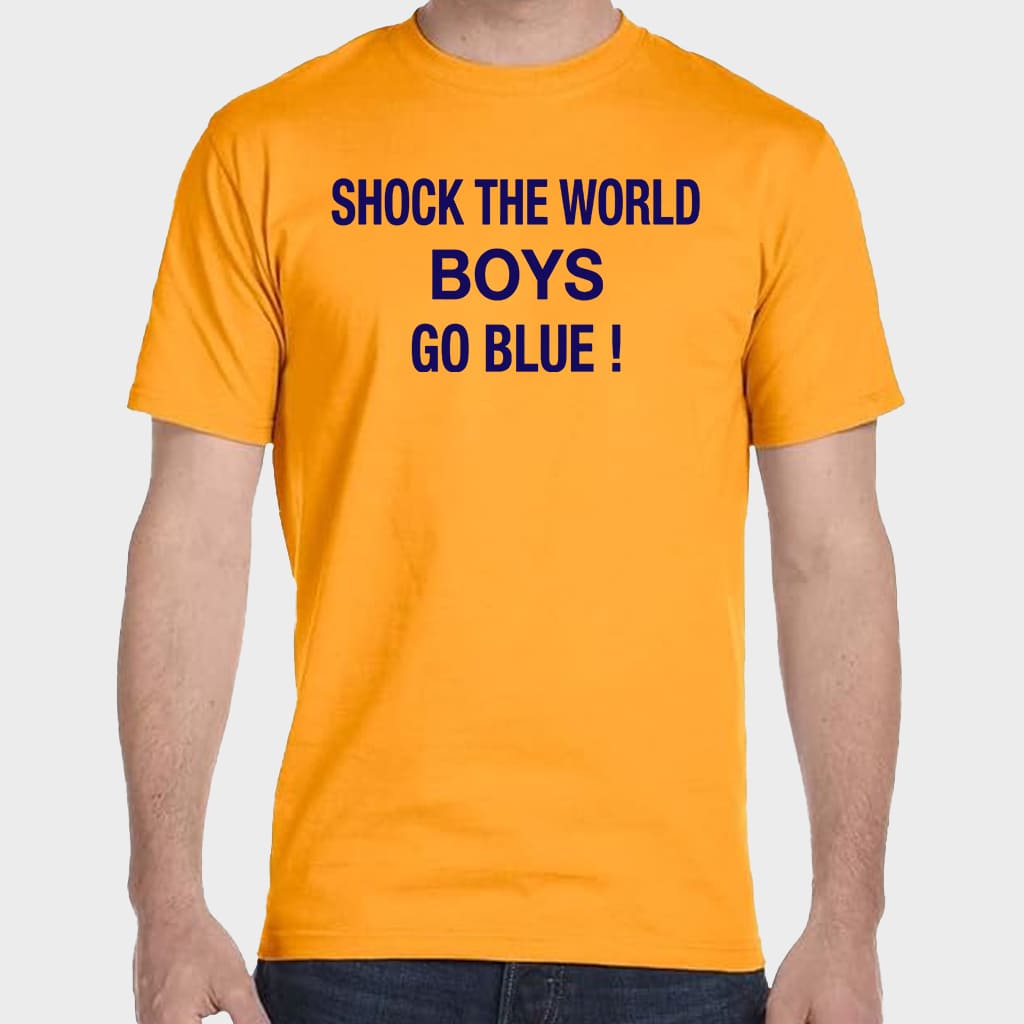 Michigan Basketball Shock The World Boys Go Blue Shirt 3 Michigan Basketball Shock The World Boys Go Blue Shirt 3
