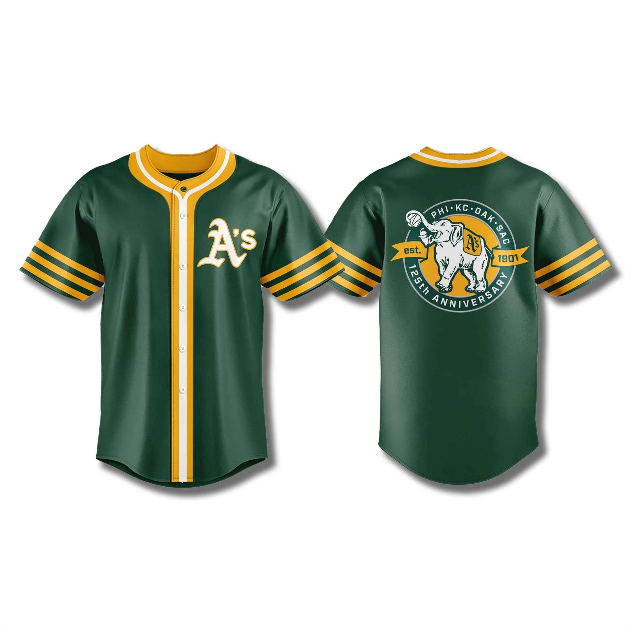 Oakland Athletics 125th Anniversary EST 1901 Jersey 3 Oakland Athletics 125th Anniversary EST 1901 Jersey