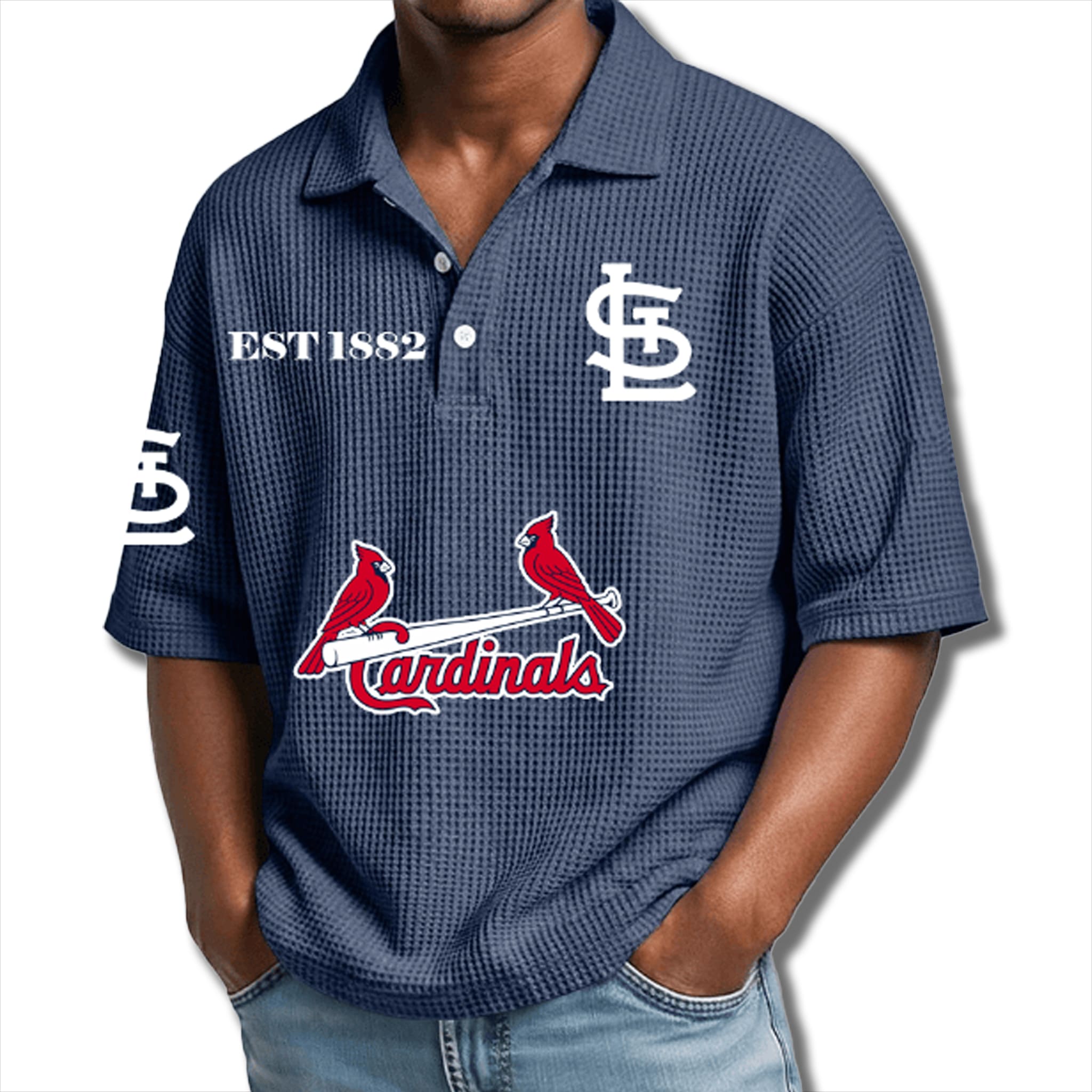 St Louis Cardinals EST 1882 Waffle T shirt 1 St Louis Cardinals EST 1882 Waffle T shirt 1