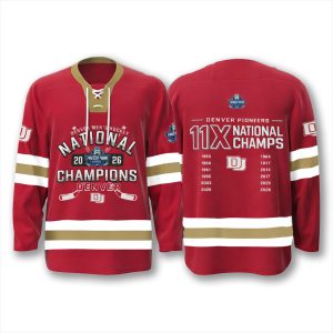 Denver Pioneers 2026 National Champions Hockey Jersey 1