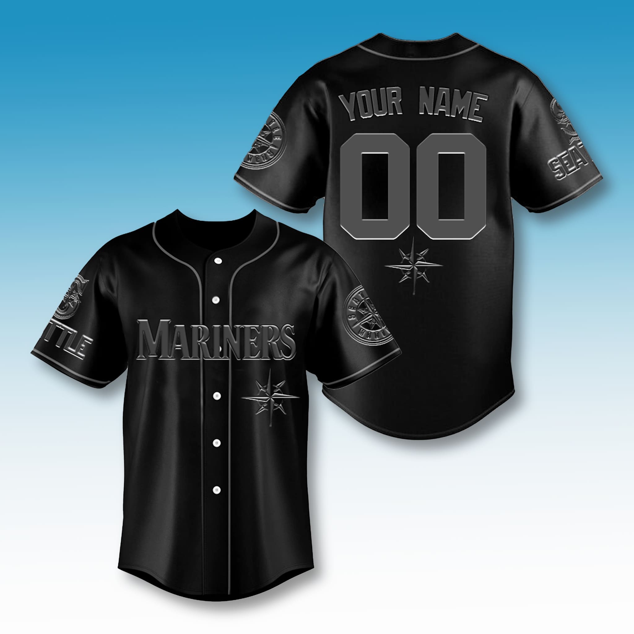 2026 Mariners All Black Jersey 2 2026 Mariners All Black Jersey