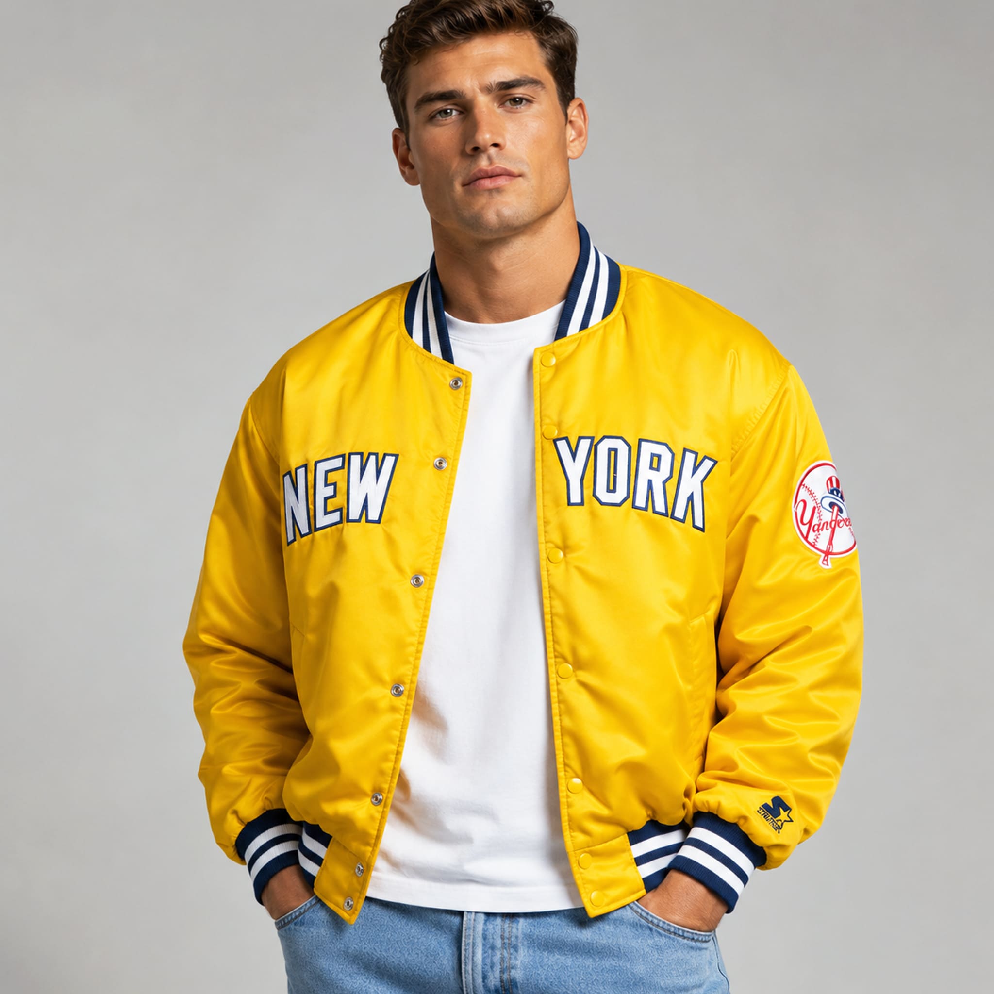Karl Anthony Towns New York Yankees Yellow Jacket 2 Karl Anthony Towns New York Yankees Yellow Jacket 2