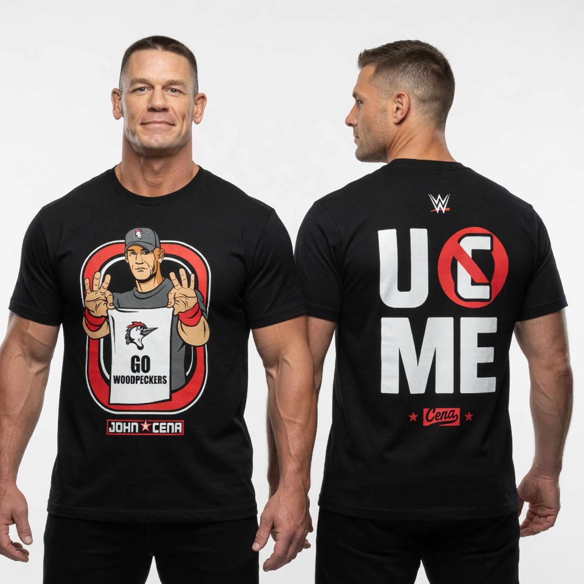 2026 Fayetteville Woodpeckers Wrestling Night John Cena T Shirt 3 2026 Fayetteville Woodpeckers Wrestling Night John Cena T Shirt 3