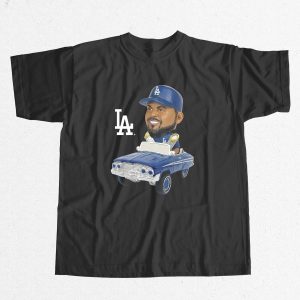 LA Dodgers Ice Cube Bobblehead T Shirt 10