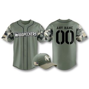2026 Fayetteville Woodpeckers Military Appreciation Jersey 1
