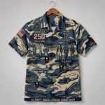 America 250 US Navy Veteran Tactical Hawaiian Shirt