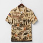 America 250 USMC Veteran Tactical Hawaiian Shirt