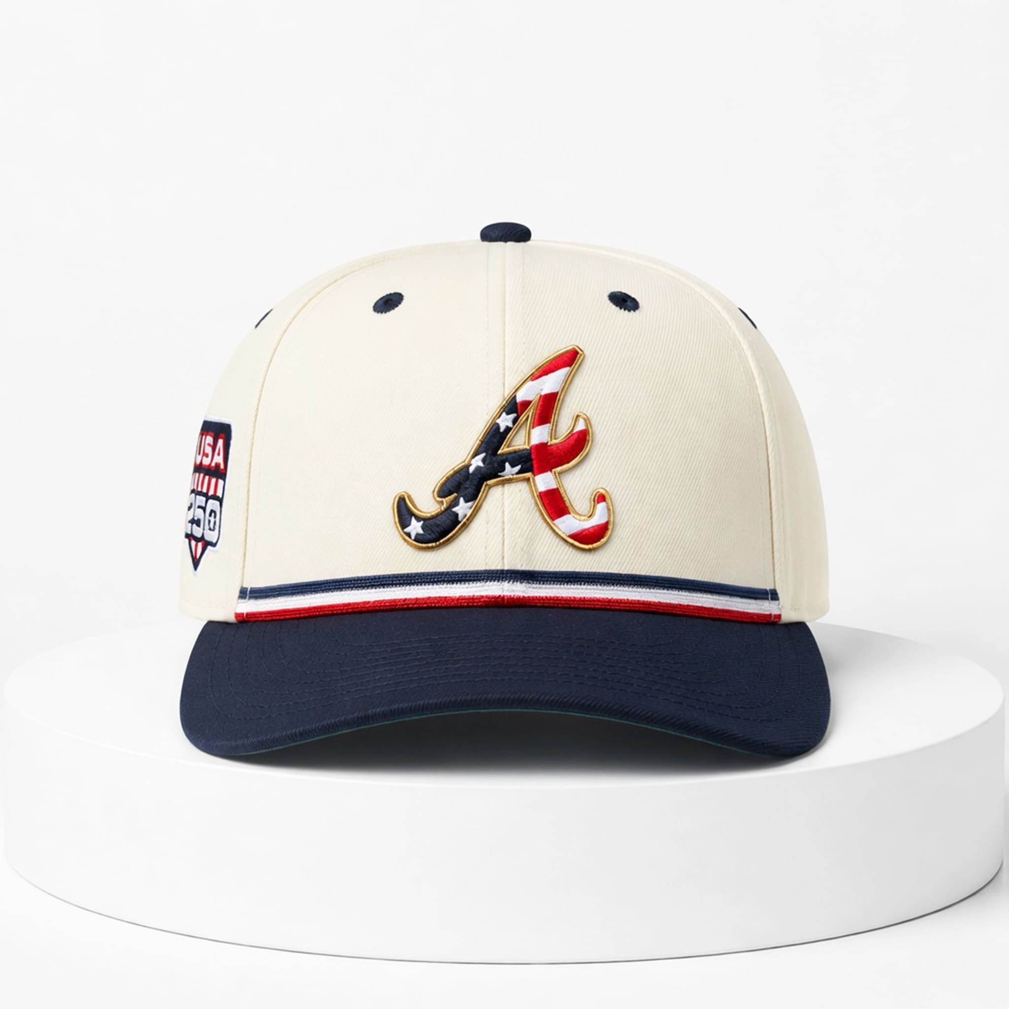 Atlanta Braves USA 250 4th of July Hat 1 Atlanta Braves USA 250 4th of July Hat 0